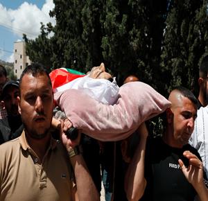  تشييع الشهيد نور الدين فياض ( 34 عاما) الى مثواه الأخير في مقبرة وادي برقين غرب جنين .