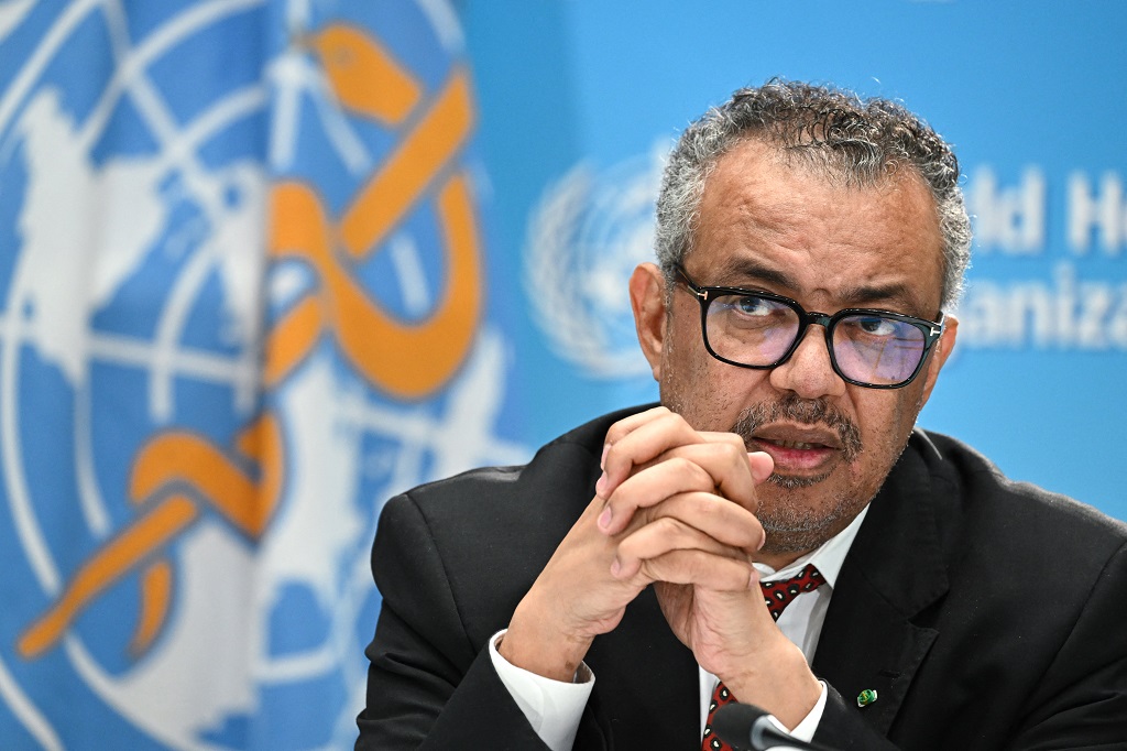 المدير العام لمنظمة الصحة العالمية تيدروس أدهانوم غيبرييسوس (أ ف ب)