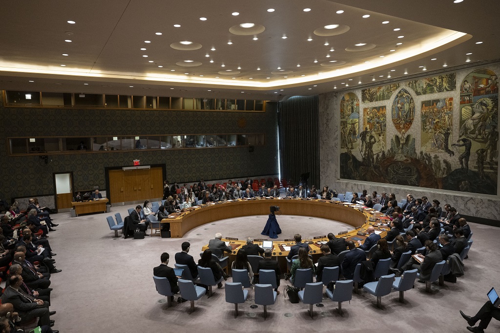 جانب من الاجتماع (أ ف ب)