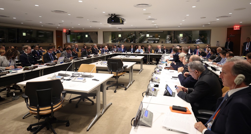 جانب من الاجتماع الذي عقد الأسبوع الماضي في نيويورك 