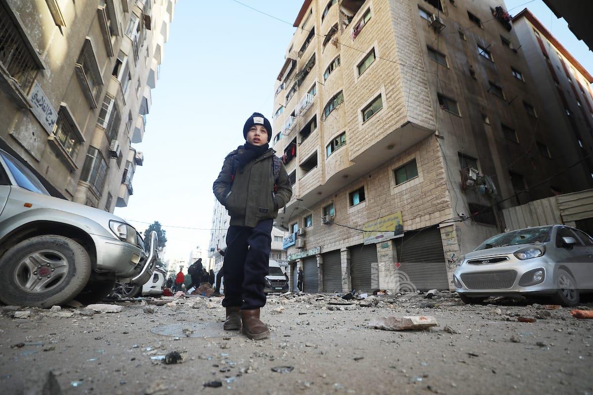 آثار الدمار الذي خلفته غارات الاحتلال على مدينة غزة 