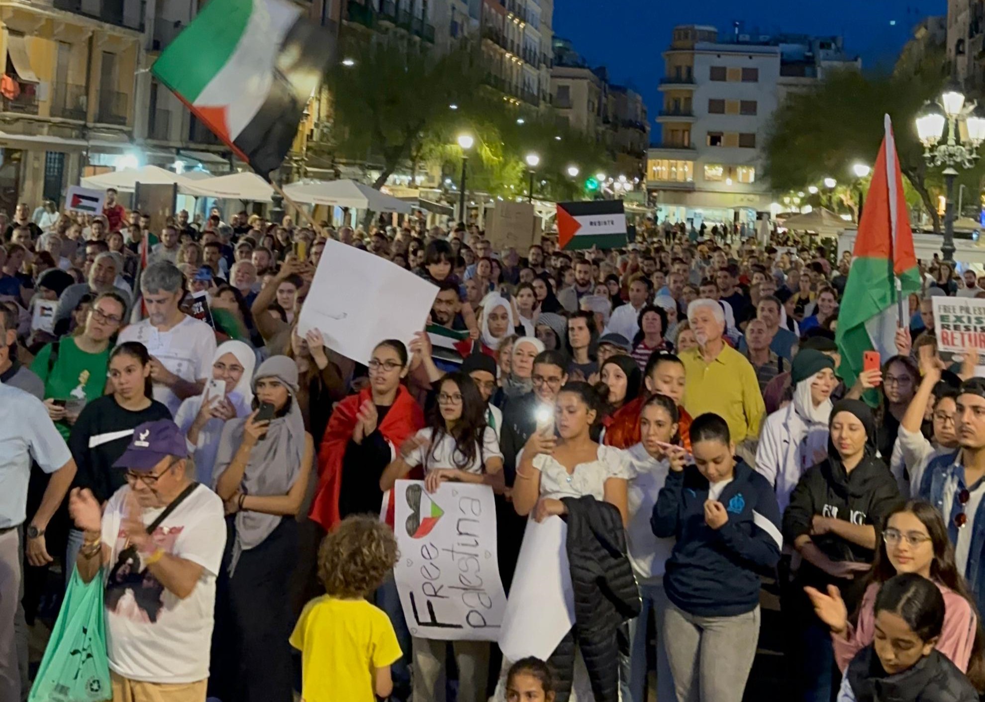 جانب من التظاهرات في إسبانيا