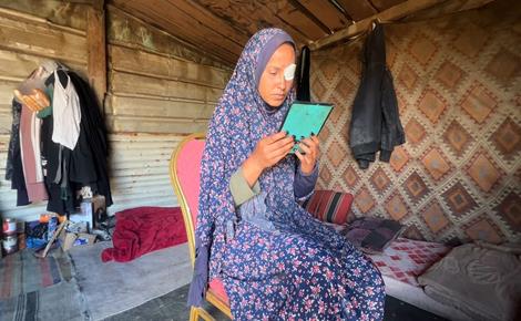 ختام تواجه الحياة بعين مصابة بعد فقد الأخرى